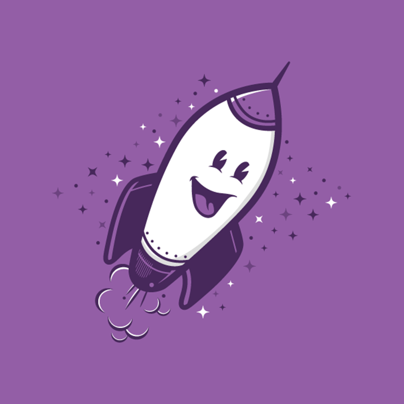 A happy looking rocket