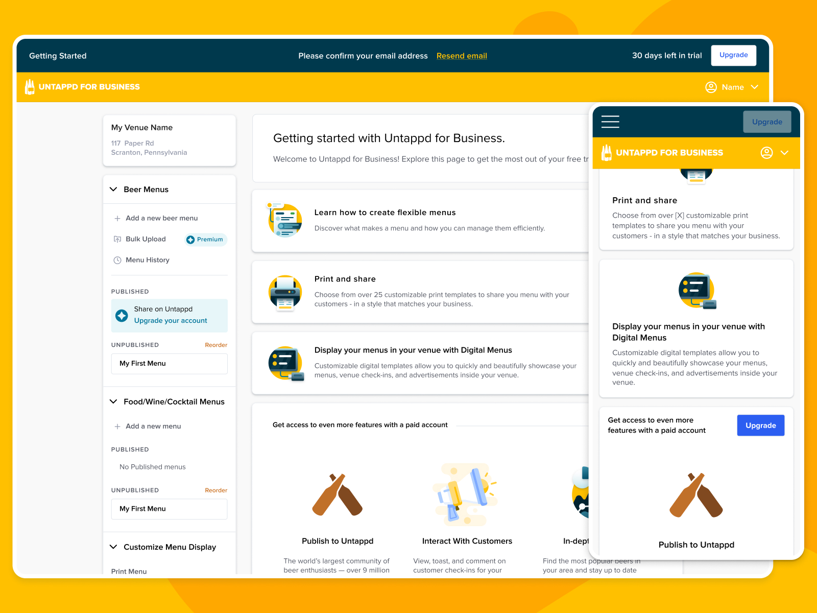 Redesigned reports page