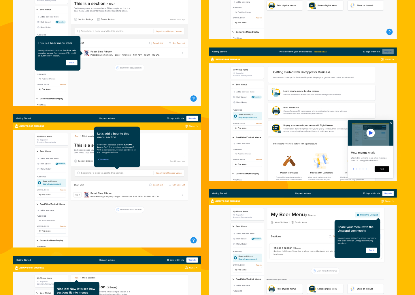 Redesigned reports page