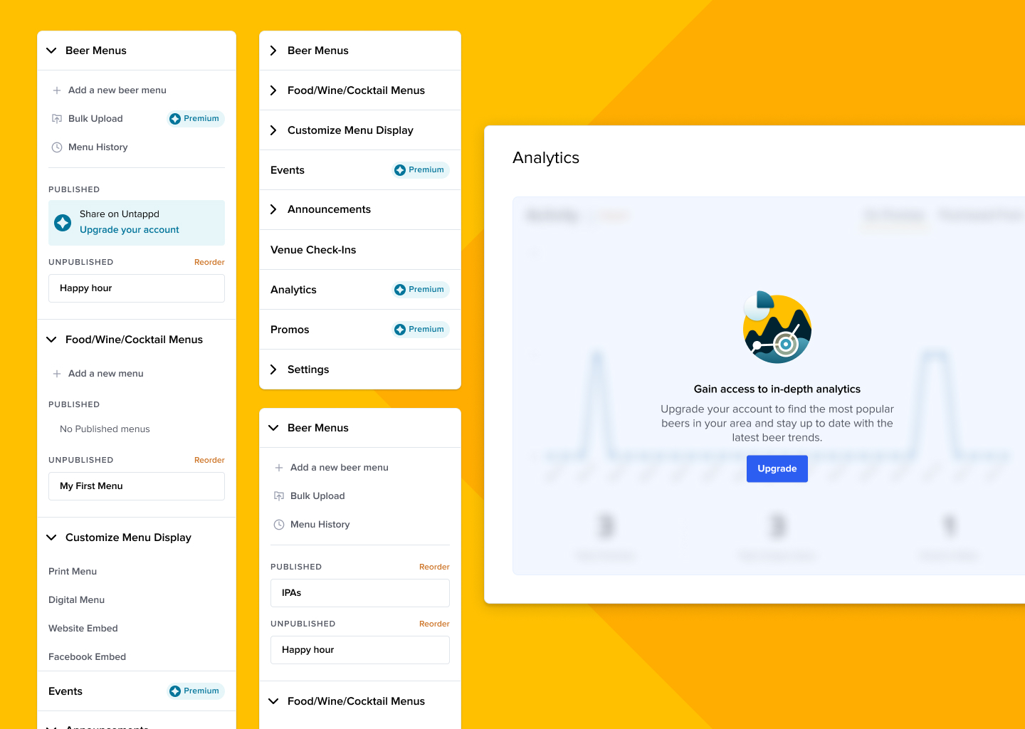 Redesigned reports page